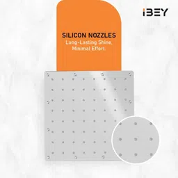 ibey 4-Inch Square Rainfall Shower | High-Pressure Steel Wall-Mounted Shower Head Fixed Mount image 4