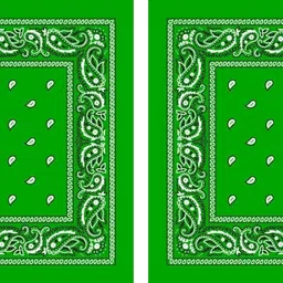 PAROPKAR Paisley 2 piece Cowboy Handkerchife Cotton Hanky ["Green"] Handkerchief-picture-22