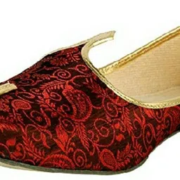 nirali Men's Red Wedding Sharwani Jutti Mojaris For Men-picture-25