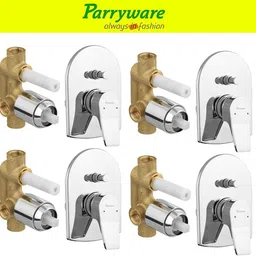 Aqua concealed Diverter Body with Concealed Upper Part set of 4 pic 190 Agate Diverter with upper trim | Hot and Cold water Mixer | Complete set Diverter Faucet-image-26