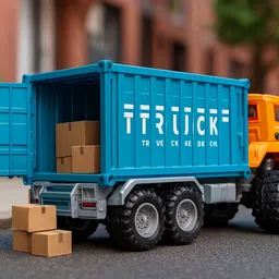 the toy nest Logistic Transport Truck Toys Metal Die-cast Alloy Toys for Kids image 3