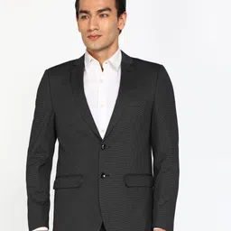 peter england Men Solid Single Breasted Casual Blazer image 1