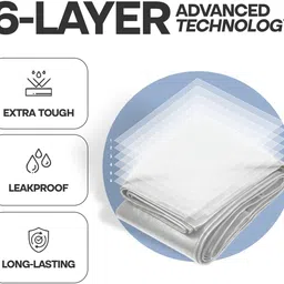 double kissan 9FTX6FT-80-T Tent - For Suitable For: Household Storage, Balcony Shade, 2-Wheeler Cover, Rain Protection image 3