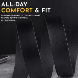 warcks Men Formal, Casual, Evening, Party Black Genuine Leather Belt image 4