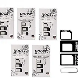 SANNO WORLD (Pack of 5) 4 in 1 Noosy SIM Card Adapter Kit Nano, Micro,Needle for iPhone, Moto E, Nokia (3 Pcs) Sim Adapter-picture-12