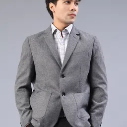 v-mart Men Self Design Single Breasted Casual Blazer image 2