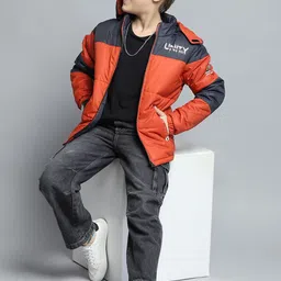 Monte Carlo Boys Hooded Colourblocked Casual Lightweight Padded Jacket image 5