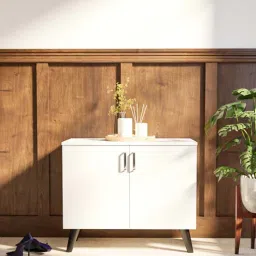 mintwud from pepperfry Ereganto Shoe Cabinet In White Finish-picture-22