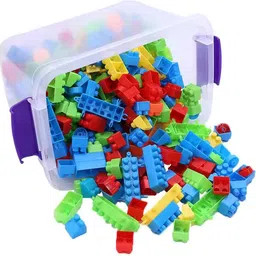 arizon CreateConstruct: DIY Plastic Building Blocks for Kids, 100+ Pieces, Ages 3+-picture-36