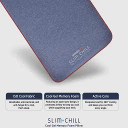 springfit Slim Chill Memory Foam Cool Gel 17 x 26 Inch Sleeping Pillow (Pack of 4) image 4