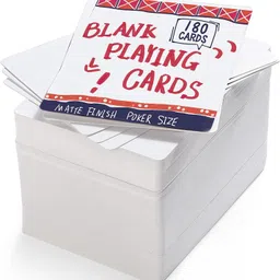 patil magic Blank Playing Cards, 200 PCS Matte Finish Poker Size White Blank image 3