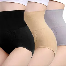 deermi fashion Pack of 3 Women Hipster Black, Beige, Grey Panty-picture-15
