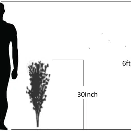 fab n style Natural Dried Flower Bunch with Filler Sticks White, Brown Dried Sticks, Lily, Dried Twigs Artificial Flower image 4