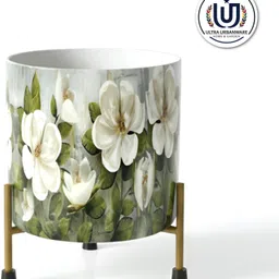 ultra urbanware Metal Planter Pot with Stand for Garden, Flower, Balcony, Living Room, Bedroom Plant Container Set-picture-27
