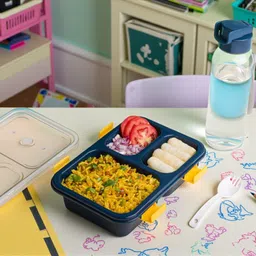 busaji enterprise LunchHero Bento Organizer With DailyHydrate Water Bottle 3 Containers Lunch Box-picture-19