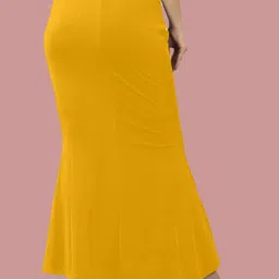 Ozberk Creation K.MT._Fish_Mustard_S_Saree Shapewear shapewear petticoat For women Lycra Blend Petticoat image 2
