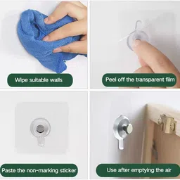 sellzino Wall Adhesive Hooks For Hanging Heavy Duty For Kitchen, Bedroom, Bathroom Hook 20 image 2