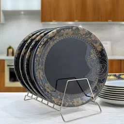 kitchrox Melamine Round Plates Perfect for Snacks and Dinner Parties! Dinner Plate-picture-29