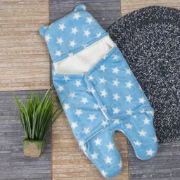 first sleep Printed Crib Hooded Baby Blanket for Heavy Winter image 4