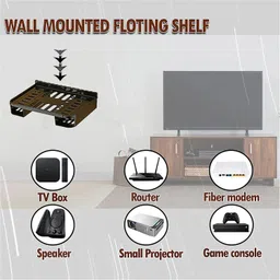 taido Set Top Box Stand/DTH Stand/WIFI Router Stand/Set Top Box Wall Mount Stand Plastic Wall Shelf image 3