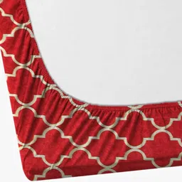 tiwanshi 220 TC Microfiber King Self Design Fitted (Elastic) Bedsheet image 3
