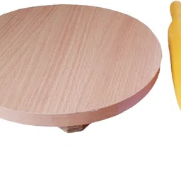kinoki Chakla Belan Roti Maker (9 Inch) Wooden Pure Chakla Belan Combo for Kitchen. Rolling Pin & Board image 1