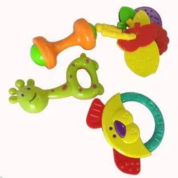 vrux High Quality Non Toxic Baby Toys Rattle Set of 4-Pieces for Infants and-Toddlers Rattle Rattle-picture-24