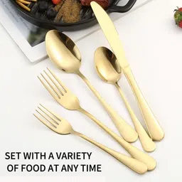 oem Gold Plated Tableware Set Gold Plated Cutlery Set image 3