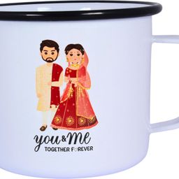 blluex Pack of 1 Enamel Military Mugs Enamel Non-Insulated Metal Tea Coffee Office Mug with Handle-picture-41