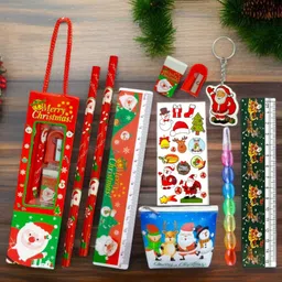 amanvani Pack of 6 in 1 Chriatmas Combo Gift Set Cute School Stationery Gift Set-picture-24