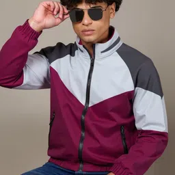 toughtees Men Colorblock Sports Jacket image 4
