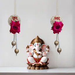 sohibe Shubh Labh with Rose flower Door Hanging image 2