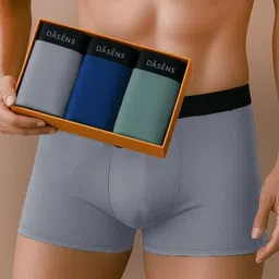 dasens Pack of 3 Solid Men Trunk-picture-28