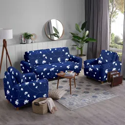 Polyester Abstract 3+1+1 Seater Sofa Cover-image-0