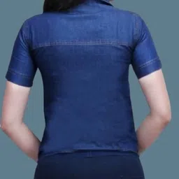 houseofcommon Women Regular Fit Solid Button Down Collar Casual Shirt image 2