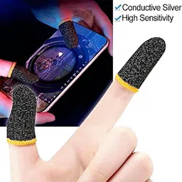 tanishka Finger Sleeve 4 piece,Breathable,Flexible,smooth for mobile operating & Gaming Finger Sleeve image 2