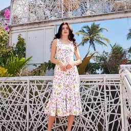 purvaja Women Bodycon Multicolor Midi/Calf Length Dress image 4