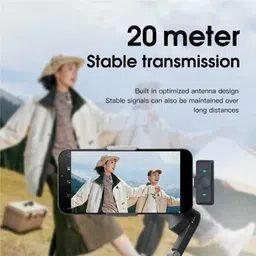 BfsTeckt Q8 Wireless Mic with Display & Magnetic Clip | Clear Audio Mic Camera Microphone image 4