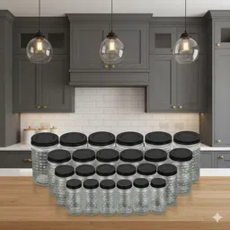 Utensil Kitchen Rack FreshKeep 24 Piece Jar Set Airtight & Fresh for Kitchen Storage & Organization Plastic-image-18