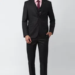 van heusen Men Single Breasted - 2 button Self Design Suit-picture-29