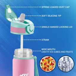 milton Gen'Z Water Bottle(Stay Strong) with Straw 1000 ml Shaker image 2