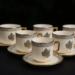 v3enterprise Pack of 6 Ceramic V3 Tea Cup and Saucer Set image 2