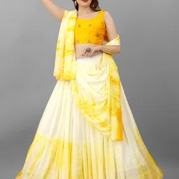 ambesilkmill Printed Semi Stitched Lehenga Choli image 4