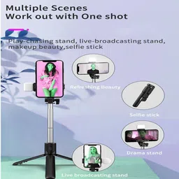 CHG Best sale R1s Wireless Selfie Stick Stand Remote Flash Light All SmartZ30 Tripod Ball Head image 5