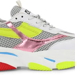 doda Colorblock Flat Sneakers with Ultra Soft Cushion Lace-Up All-Day Comfort Shoes| Running Shoes For Women image 4