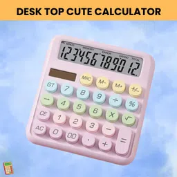 Desktop Cute Calculator, 12-Digit Large Display With Aesthetic Candy ColorP253 Desktop Cute Calculator, 12-Digit Large Display With Aesthetic Candy ColorQ253 Basic Calculator-image-89