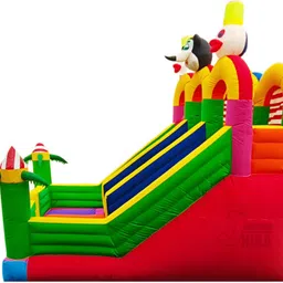 jumping jhula 3 Line Inflatable Slide Bouncy With 12x18 Feet Inflatable Hoppers & Bouncer image 3