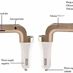 ouzej v2.0 Car Bluetooth Device with FM Transmitter, USB Cable, FM Player, Audio Receiver, Car Charger, 3.5mm Connector, MP3 Player image 3