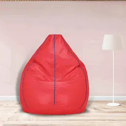 shira 24 Jumbo (Filled ) Red With Blue Piping Teardrop Bean Bag With Bean Filling-picture-19