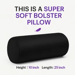wakefit Polyester Fibre Bolster Pack of 2 Solid image 3